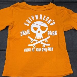 The Children's Place Orange Skull Skate Park Tee